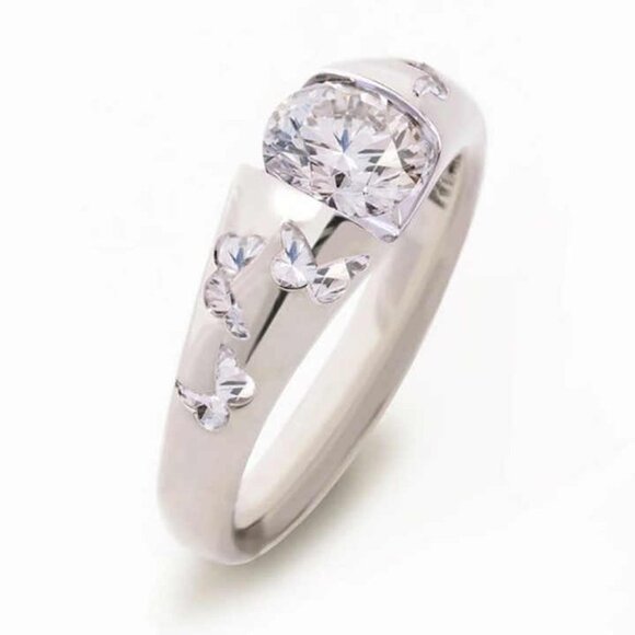 💥 Colors Stone Butterfly Ring for  Women Girl Hot Sale Design Rings,  HA4021-6 - Picture 2 of 2